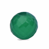 Grøn onyx, facet, rund, Ø8mm, Hul=2mm, 1 stk.